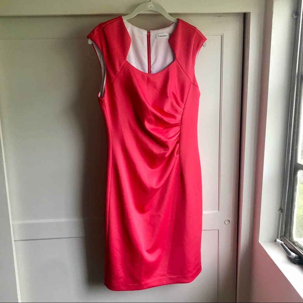 Calvin Klein Hot Pink Cocktail Dress
